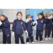Festejos por el Día de la Bandera con los niños de Jardín
